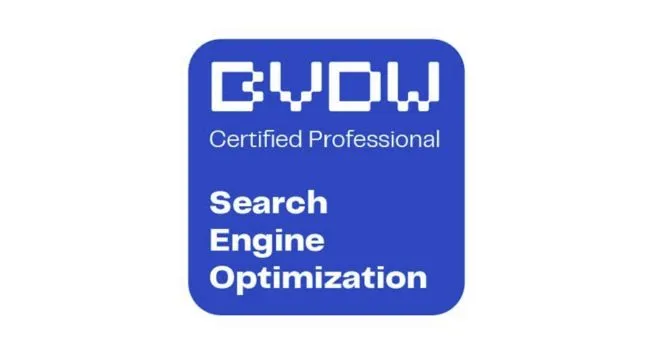 BVDW SEO Certified Professional: Nachweis der bestandenen Prüfung Certified Professional Search Engine Optimization von Alexander Knipping